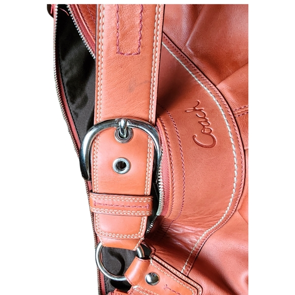 Vintage Coach Soho Leather Bag Burnt Orange - Picture 8 of 11
